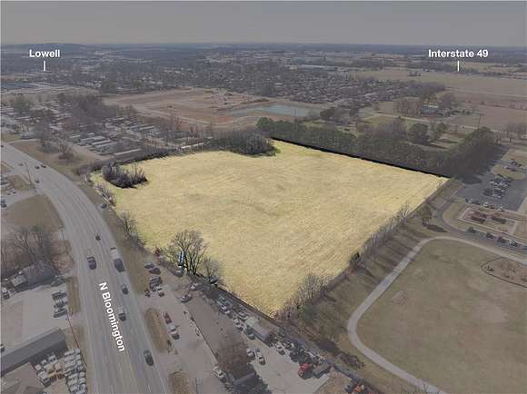 10.1 Acres of Commercial Land for Sale in Lowell, Arkansas