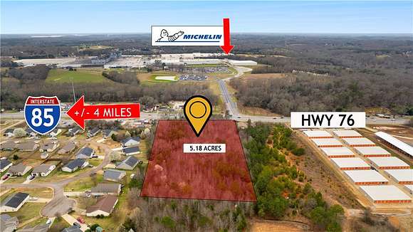 5.18 Acres of Land for Sale in Pendleton, South Carolina