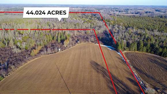 44 Acres of Recreational Land for Sale in Bowler, Wisconsin