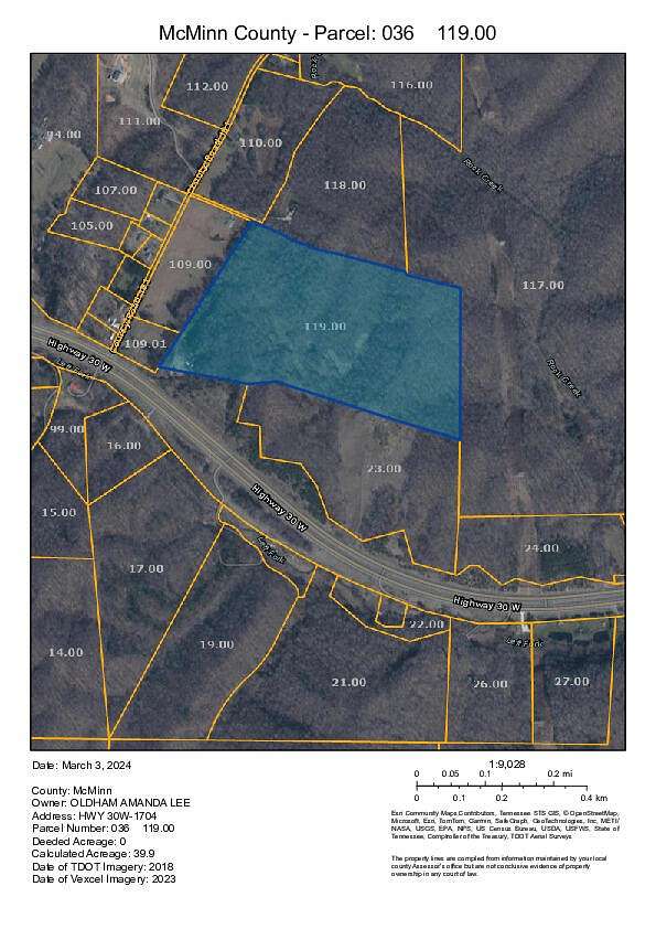 39.9 Acres of Agricultural Land for Sale in Decatur, Tennessee