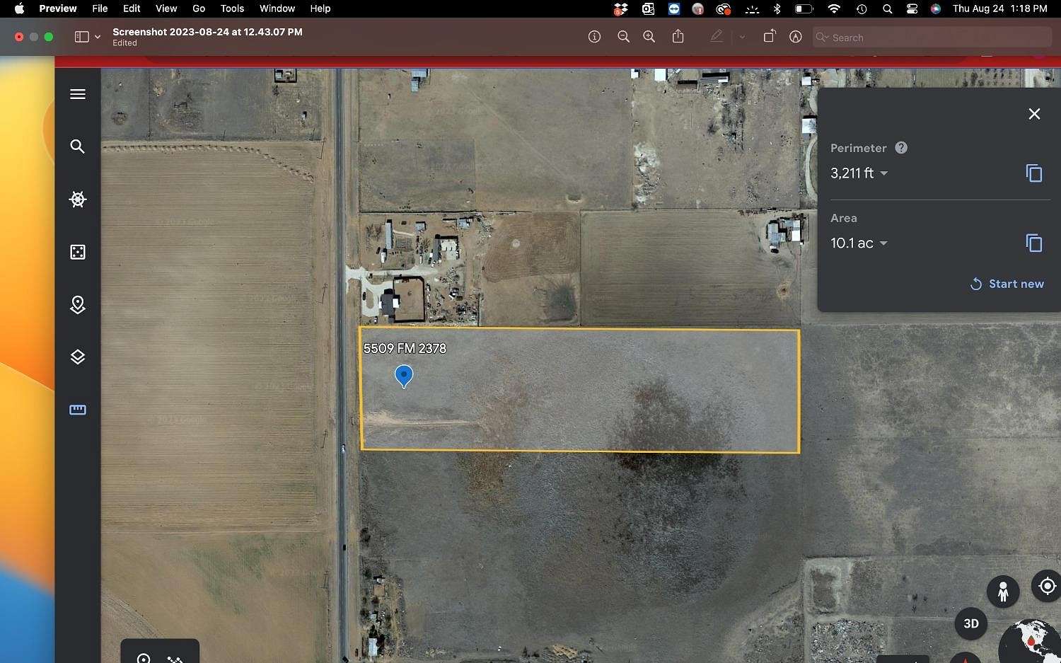 10.01 Acres of Land for Sale in Lubbock, Texas