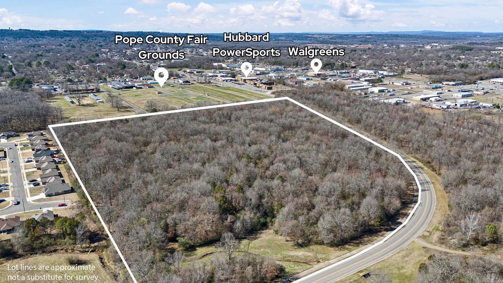30.8 Acres of Commercial Land for Sale in Russellville, Arkansas