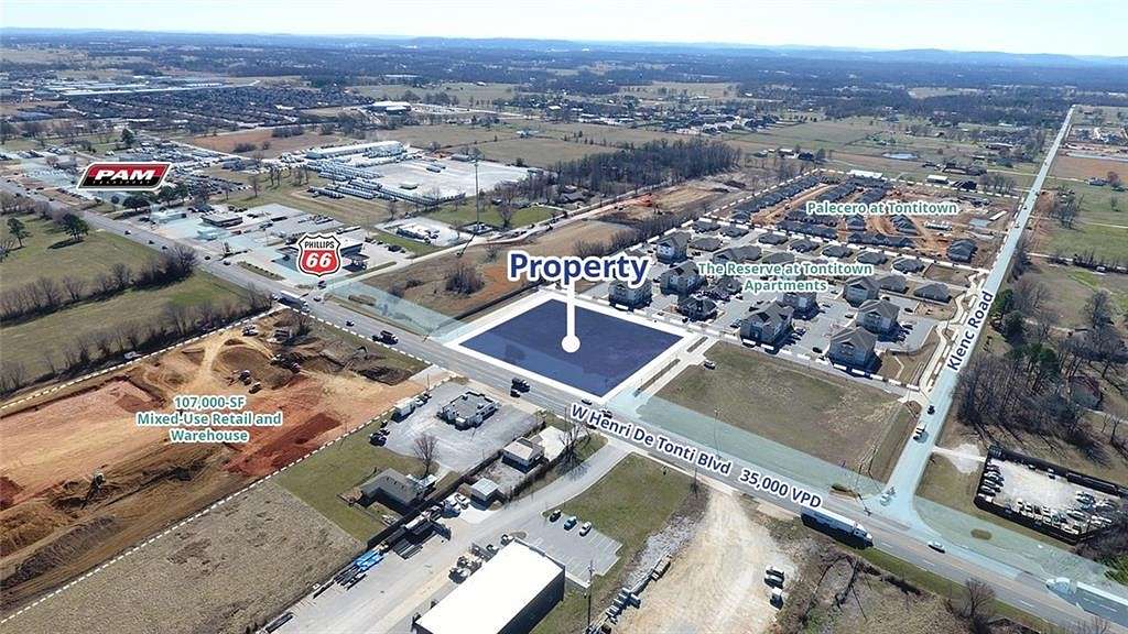 2.5 Acres of Commercial Land for Sale in Tontitown, Arkansas