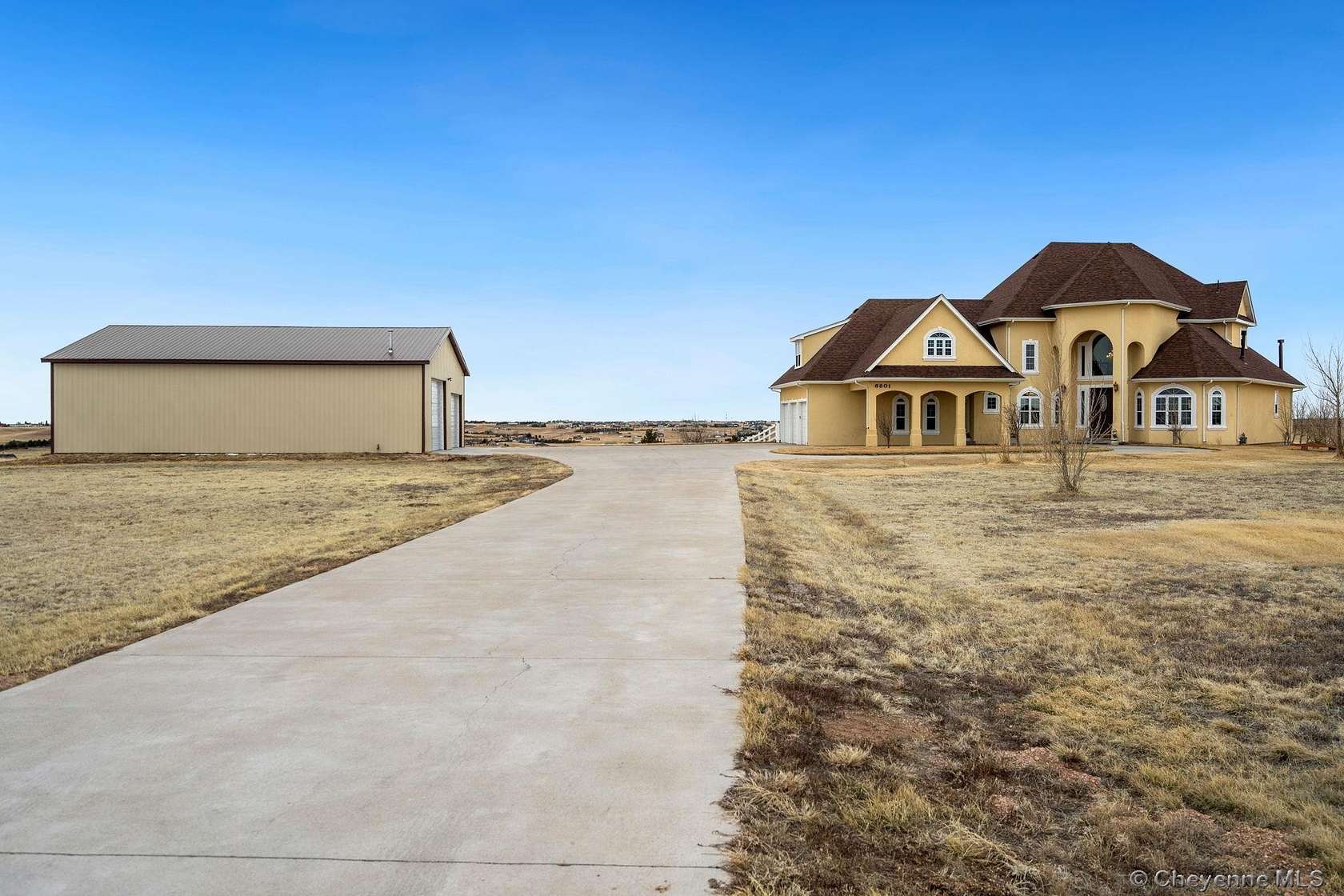 5.6 Acres of Residential Land with Home for Sale in Cheyenne, Wyoming
