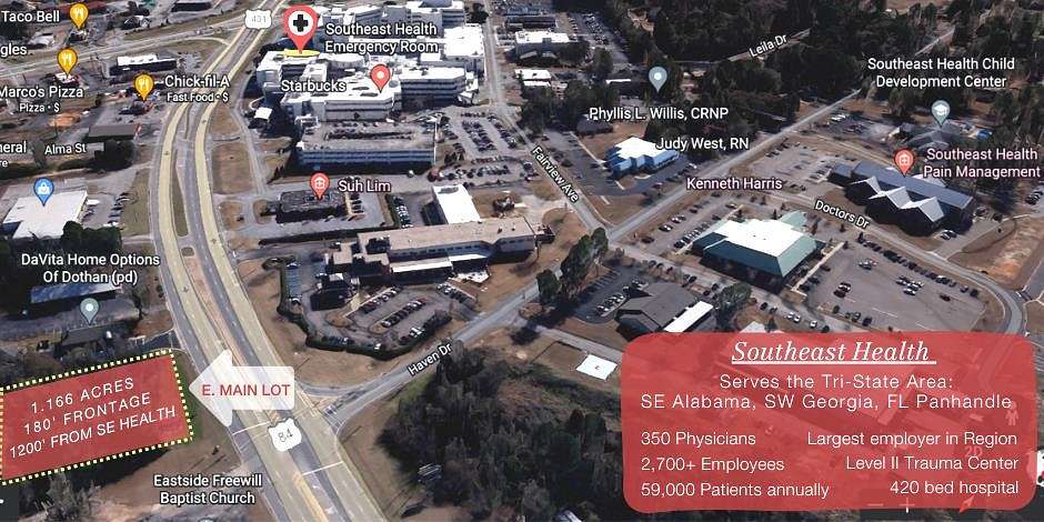 1.2 Acres of Commercial Land for Sale in Dothan, Alabama