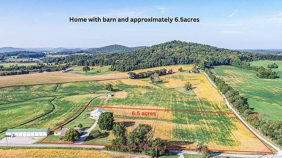 6.5 Acres of Land with Home for Sale in Monticello, Kentucky