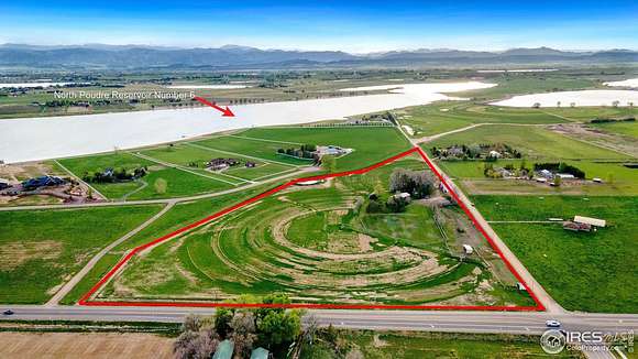 20.3 Acres of Agricultural Land with Home for Sale in Wellington, Colorado