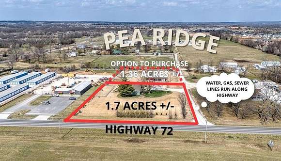 3.06 Acres of Improved Commercial Land for Sale in Pea Ridge, Arkansas