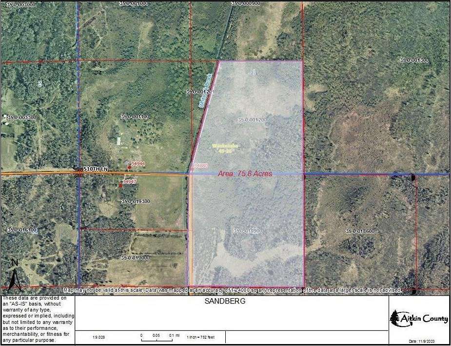 75 Acres of Agricultural Land for Sale in Palisade, Minnesota
