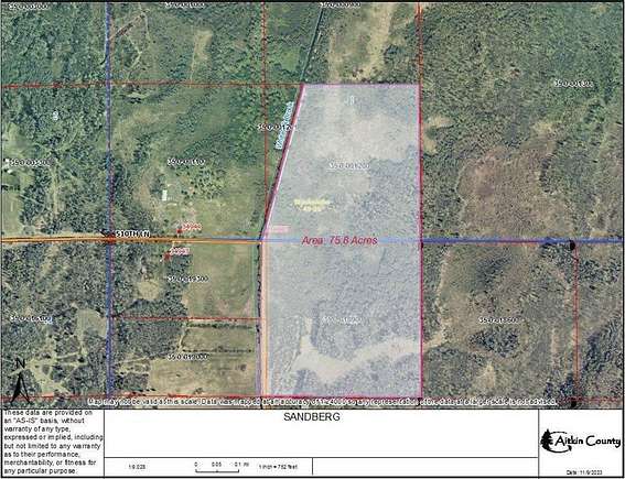 75 Acres of Agricultural Land for Sale in Palisade, Minnesota