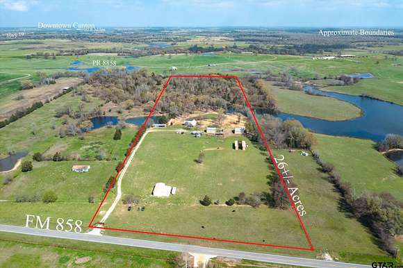 26.1 Acres of Land with Home for Sale in Athens, Texas
