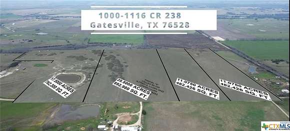 11.1 Acres of Land for Sale in Gatesville, Texas