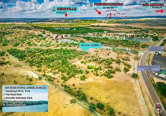 44.4 Acres of Agricultural Land for Sale in Kerrville, Texas