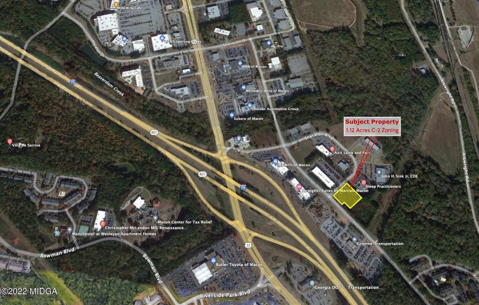 1.12 Acres of Commercial Land for Sale in Macon, Georgia