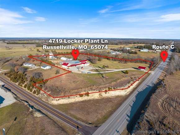 10.7 Acres of Improved Commercial Land for Sale in Russellville, Missouri