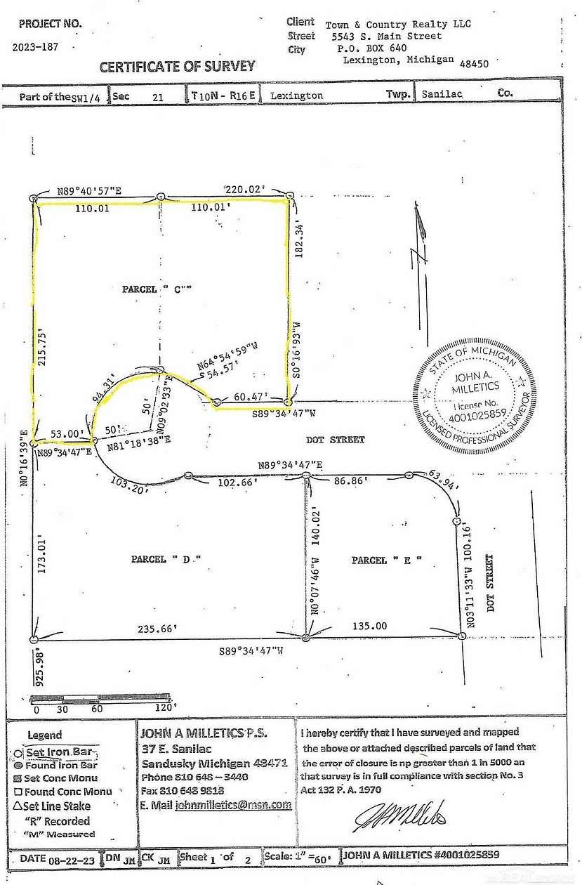 1 Acre of Residential Land for Sale in Croswell, Michigan