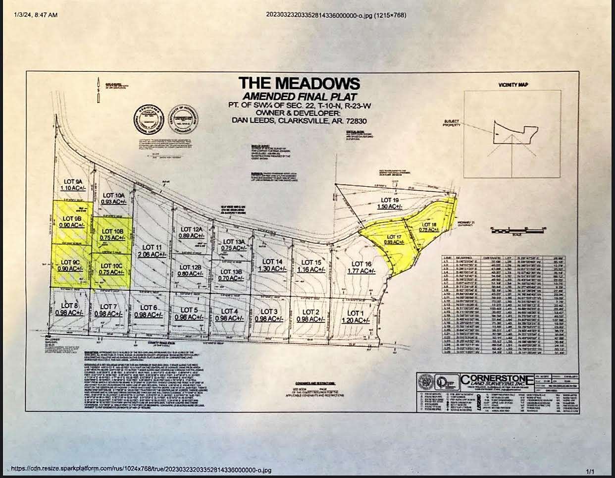 1.68 Acres of Residential Land for Sale in Clarksville, Arkansas