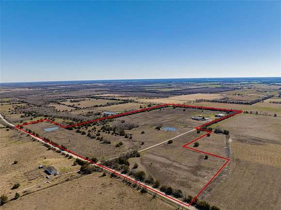 46.6 Acres of Agricultural Land with Home for Sale in Ladonia, Texas