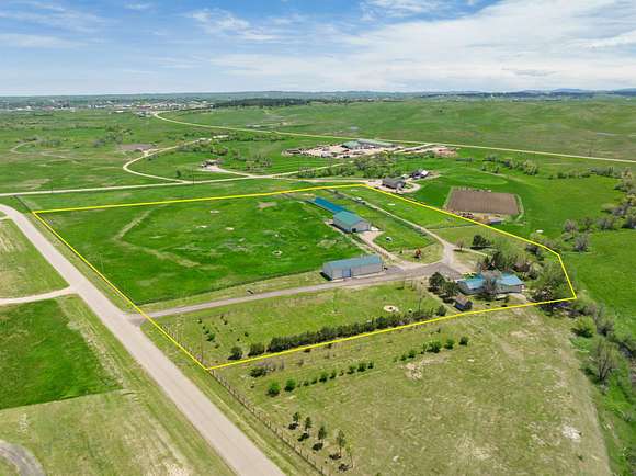 13.4 Acres of Land with Home for Sale in Belle Fourche, South Dakota