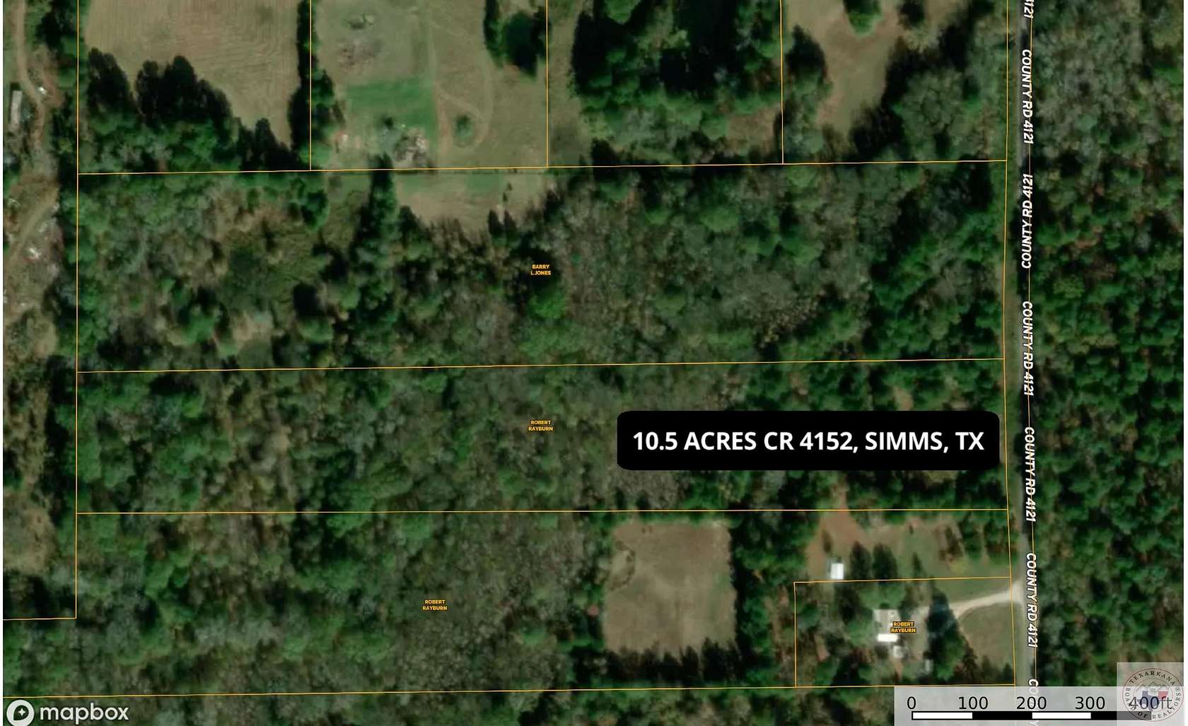 10.5 Acres of Land for Sale in Simms, Texas