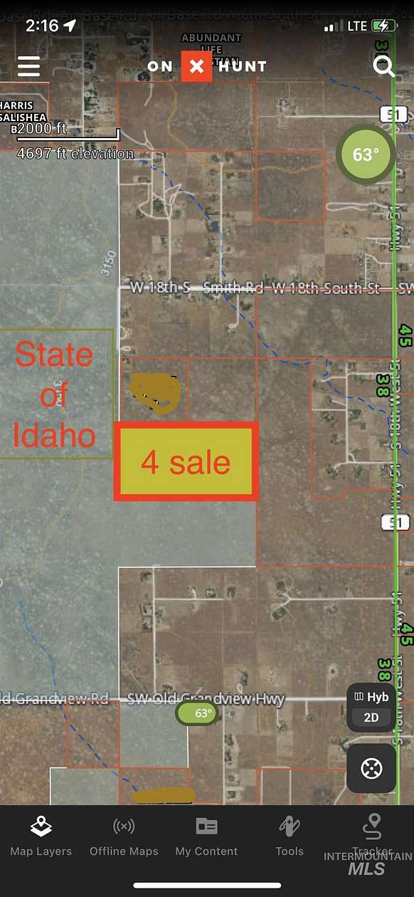 80 Acres of Land for Sale in Mountain Home, Idaho