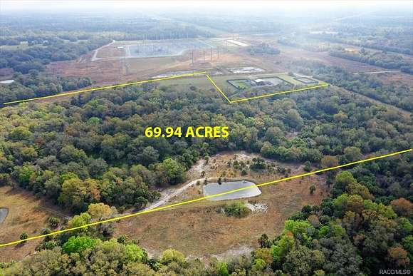 69.9 Acres of Land for Sale in Crystal River, Florida
