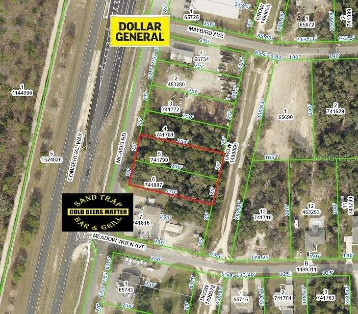 0.43 Acres of Commercial Land for Sale in Weeki Wachee, Florida