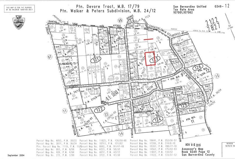 2.1 Acres of Residential Land for Sale in San Bernardino, California