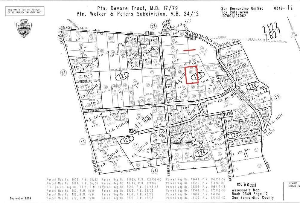 2.12 Acres of Residential Land for Sale in San Bernardino, California