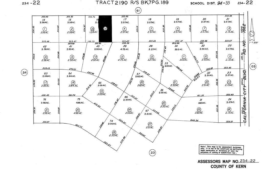 1.3 Acres of Residential Land for Sale in California City, California