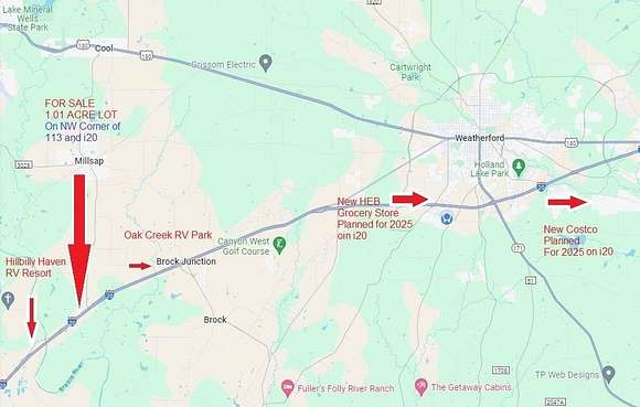 1 Acre of Commercial Land for Sale in Millsap, Texas