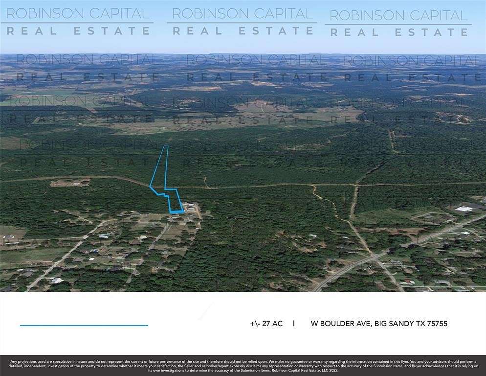 26.8 Acres of Land for Sale in Big Sandy, Texas