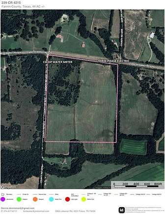 45 Acres of Land for Sale in Bonham, Texas