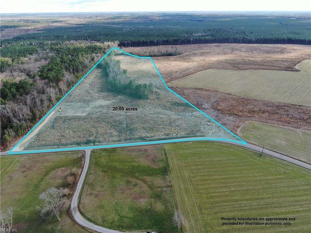 20 Acres of Recreational Land for Sale in Waverly, Virginia