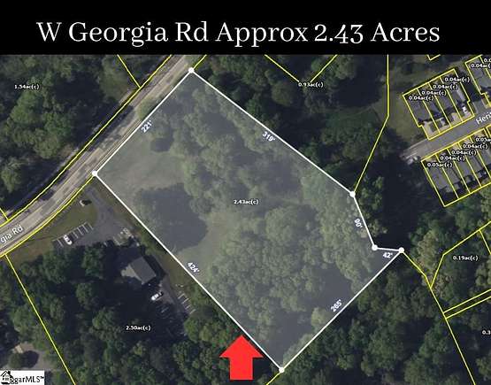 2.4 Acres of Residential Land for Sale in Simpsonville, South Carolina