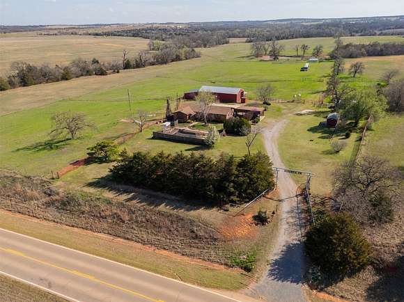 160 Acres of Agricultural Land with Home for Sale in Perkins, Oklahoma