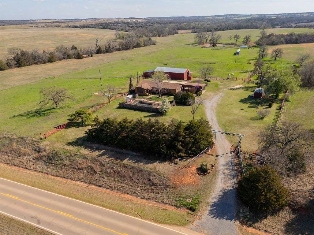 40.5 Acres of Agricultural Land with Home for Sale in Perkins, Oklahoma