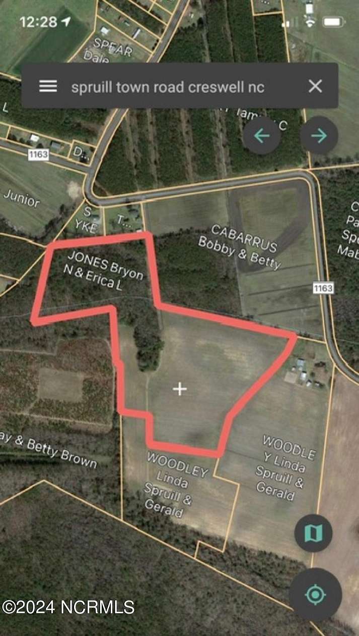 26.5 Acres of Recreational Land for Sale in Creswell, North Carolina