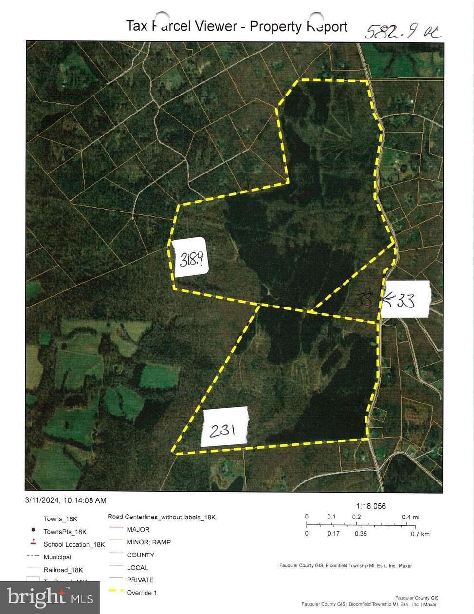 583 Acres of Land for Sale in Goldvein, Virginia