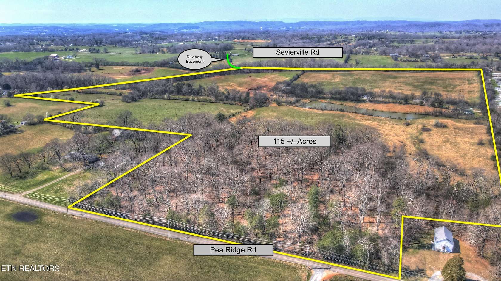 115 Acres of Recreational Land for Sale in Maryville, Tennessee