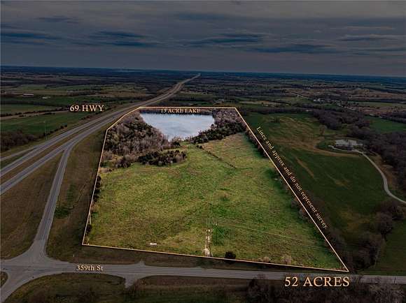 52 Acres of Recreational Land for Sale in Louisburg, Kansas