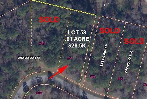0.61 Acres of Residential Land for Sale in Waterloo, South Carolina