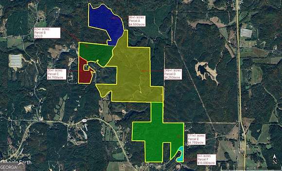 86 Acres of Recreational Land for Sale in Ranger, Georgia