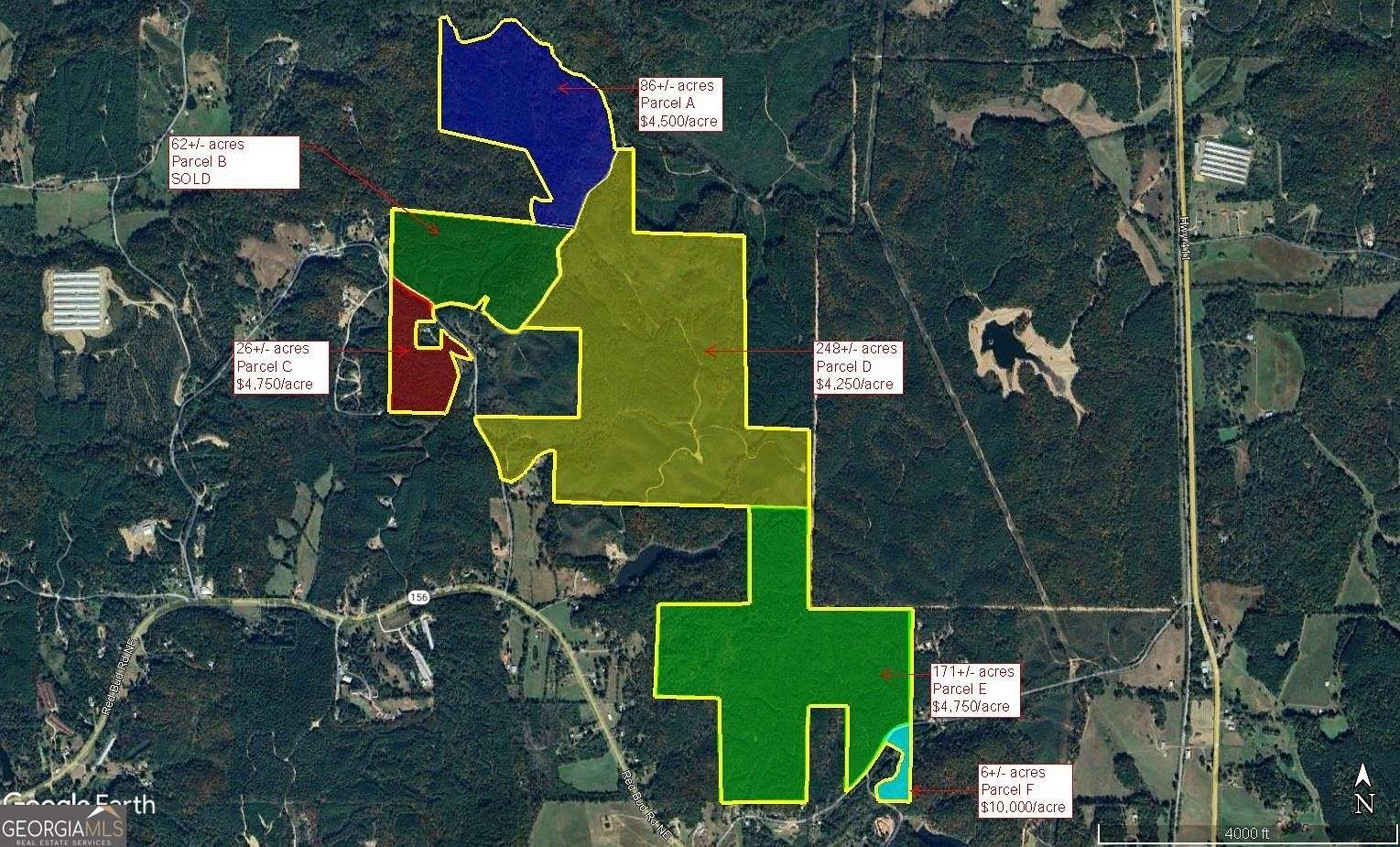 248 Acres of Recreational Land for Sale in Ranger, Georgia