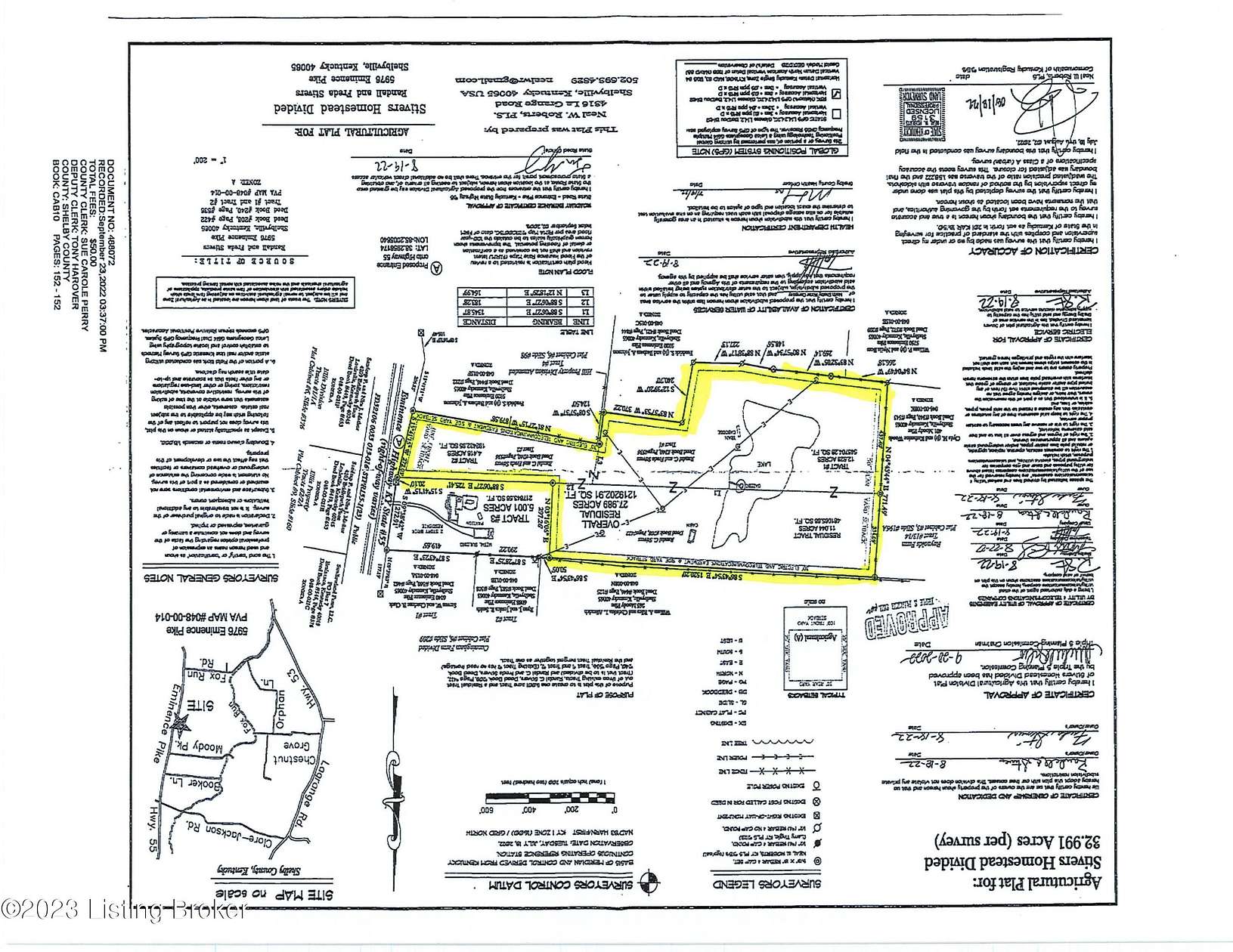 27.99 Acres of Agricultural Land for Sale in Shelbyville, Kentucky