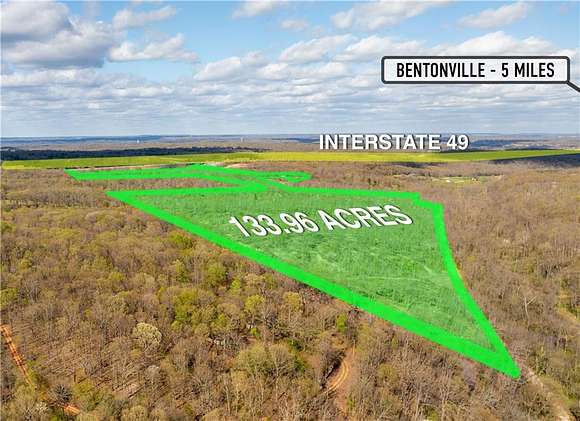 134 Acres of Land for Sale in Bentonville, Arkansas