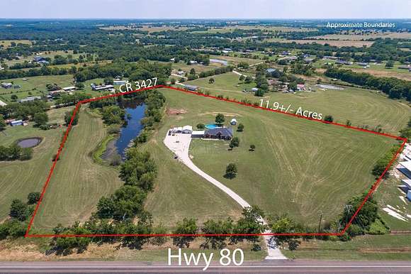 11.9 Acres of Recreational Land with Home for Sale in Wills Point, Texas