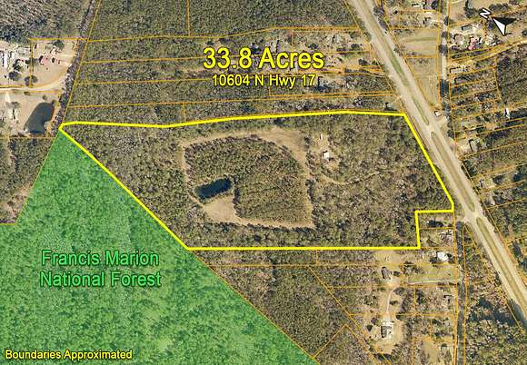 33.8 Acres of Recreational Land with Home for Sale in McClellanville, South Carolina