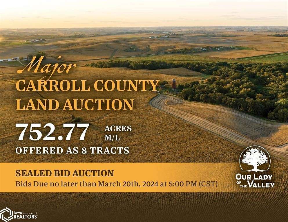 97.2 Acres of Agricultural Land for Auction in Coon Rapids, Iowa
