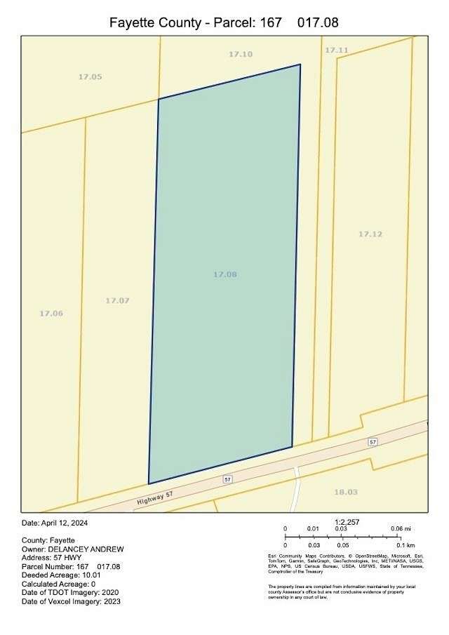 10 Acres of Land for Sale in Rossville, Tennessee